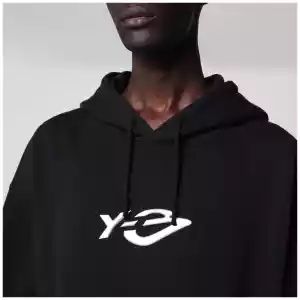 adidas Y-3 Y-3 French Terry hoodie in black with Liquid logo