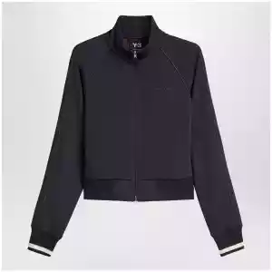 adidas by Wales Bonner Y-3 Black zip-up sweatshirt in plain knit