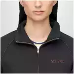 adidas by Wales Bonner Y-3 Black zip-up sweatshirt in plain knit