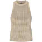 Brunello Cucinelli Dazzling Check Embroidery Top