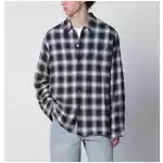 Our Legacy Every Shirt Reno Cowboy relaxed-fit checked viscose shirt in black