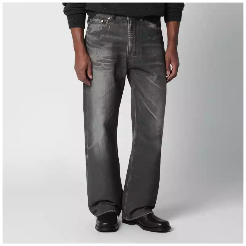 Our Legacy Black jeans with Aurora print