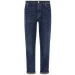 Brunello Cucinelli Logo Embroidery Stretch Jeans