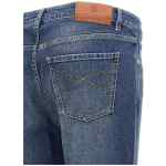 Brunello Cucinelli Logo Embroidery Stretch Jeans