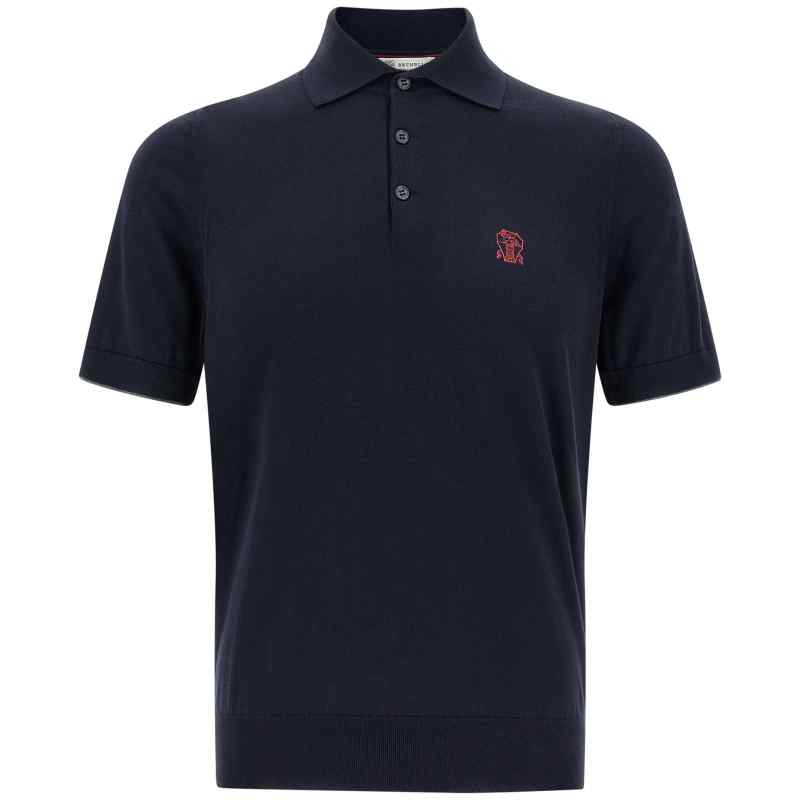 Brunello Cucinelli Logo Embroidery Polo Shirt