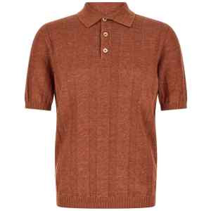 Brunello Cucinelli Wide Ribbed Polo Shirt