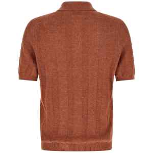 Brunello Cucinelli Wide Ribbed Polo Shirt