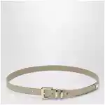 Brunello Cucinelli Beige alligator leather belt with silver buckle