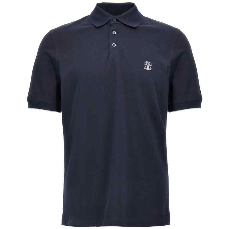 Brunello Cucinelli Logo Piqué Polo Shirt