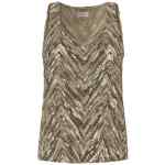 Brunello Cucinelli Dazzling Chevron Embroidery Top