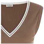 Brunello Cucinelli Shiny Trim Tank Top
