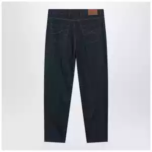 Brunello Cucinelli Slim-fit jeans with pleats in blue denim