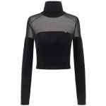 Elisabetta Franchi Brushed Insert Turtleneck Sweater