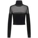 Elisabetta Franchi Brushed Insert Turtleneck Sweater