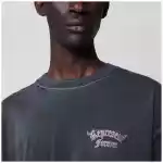 Represent Used-effect cotton T-shirt in washed black