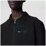 Represent Long-sleeve zip-up cotton jacket in black
