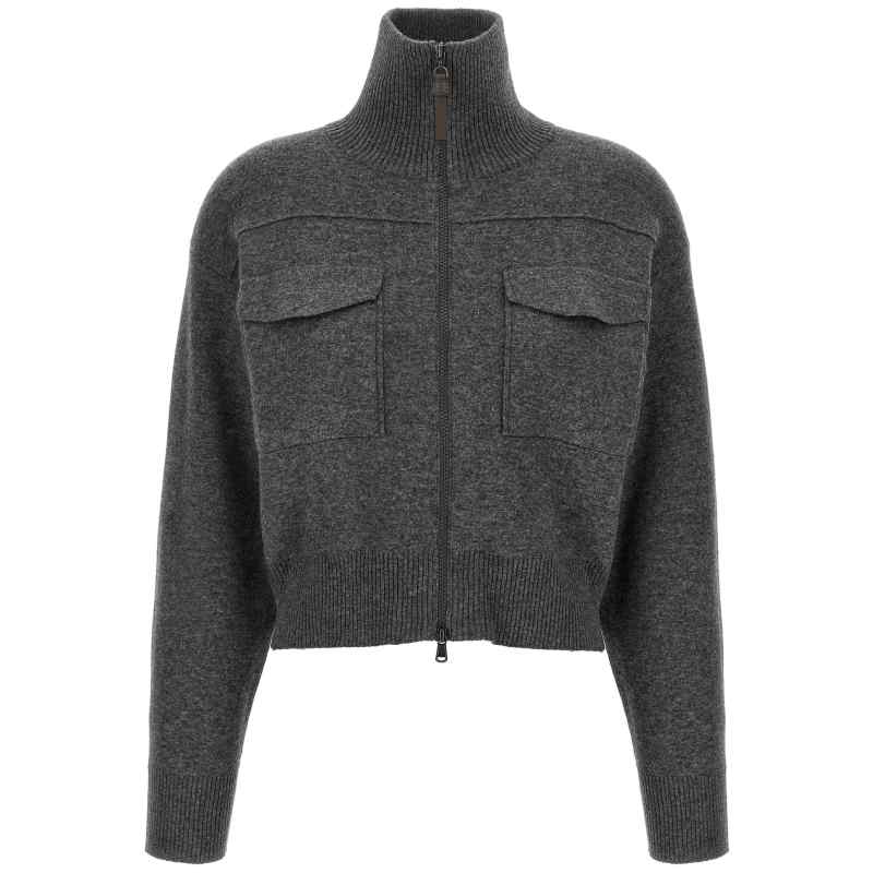 MSH201306PCBN25_01_M_2025-05-19T08-08-15.973Z Brunello Cucinelli Shiny Zipper Pull Wool Cardigan