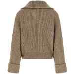 Brunello Cucinelli Shiny Zipper Pull Cardigan
