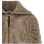 Brunello Cucinelli Shiny Zipper Pull Cardigan