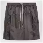 Moncler + Rick Owens Mud-colored drawstring kilt Shorts
