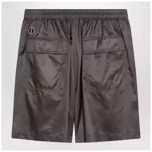 Moncler + Rick Owens Mud-colored drawstring kilt Shorts