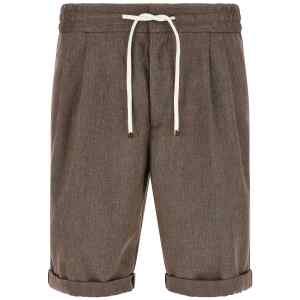 Brunello Cucinelli Linen And Wool Bermuda Shorts