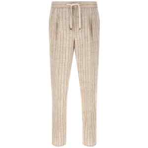 Brunello Cucinelli Striped Linen Trousers