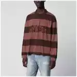 Represent Owners Club Stripe rugby polo in cotton, sienna stripes