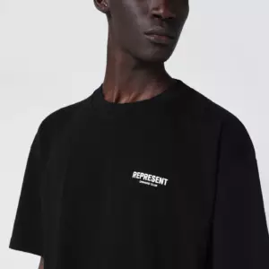 Represent Black cotton T-shirt with logo
