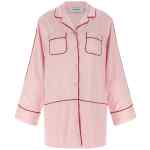 Off White Jacquard Satin New Roxy Pajama Shirt