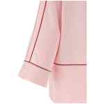 Off White Jacquard Satin New Roxy Pajama Shirt