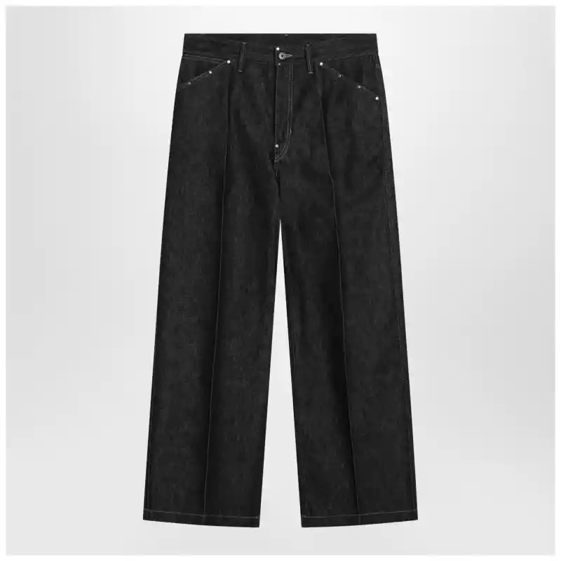 LEMAIRE Slate-colored jeans with studs