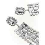 Self-Portrait Multi Crystal Droplet Earrings