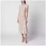 Self-Portrait Floral sequin midi dress in pink polyester
