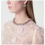 Self-Portrait Floral sequin midi dress in pink polyester