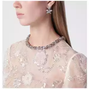 Self-Portrait Floral sequin midi dress in pink polyester