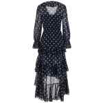 Self-Portrait Polka Dot Georgette Ruffle Maxi Dress