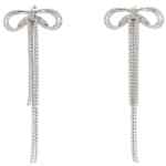 Self-Portrait Double Crystal Bow Earrings
