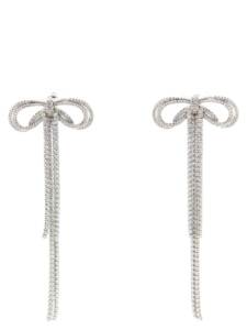 Self-Portrait Double Crystal Bow Earrings