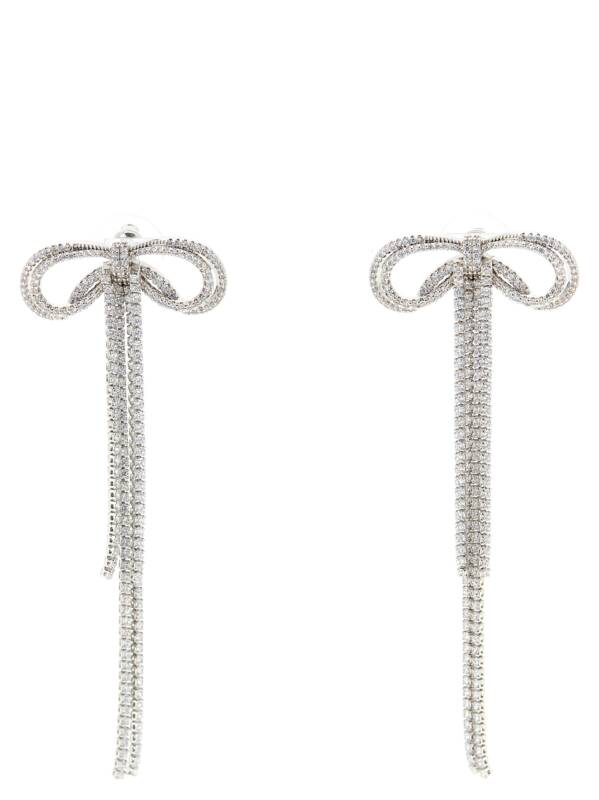 Self-Portrait Double Crystal Bow Earrings