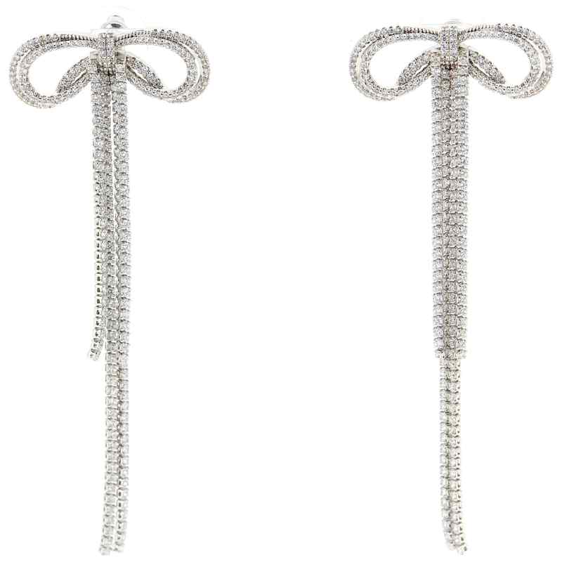 PF26606ESLSILVER_01_M_2026-05-14T07-25-32.925Z Self-Portrait Double Crystal Bow Earrings