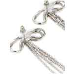 Self-Portrait Double Crystal Bow Earrings
