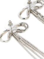 Self-Portrait Double Crystal Bow Earrings