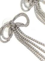 Self-Portrait Double Crystal Bow Earrings