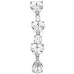 Self-Portrait Crystal Heart Tiered Earrings