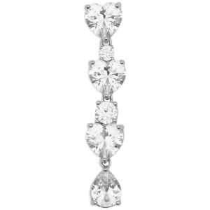 Self-Portrait Crystal Heart Tiered Earrings