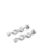 Self-Portrait Crystal Heart Tiered Earrings