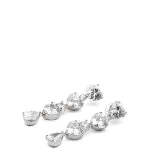 Self-Portrait Crystal Heart Tiered Earrings