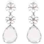 Self-Portrait Crystal Flower Tiered Earrings