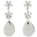 Self-Portrait Crystal Flower Tiered Earrings